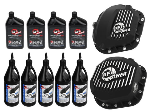 aFe Power Front/Rear Diff Cover Kit w/ Oil 99-16 Ford F-250/F-350 V8 (Dana 60/Super 60 & Sterling)