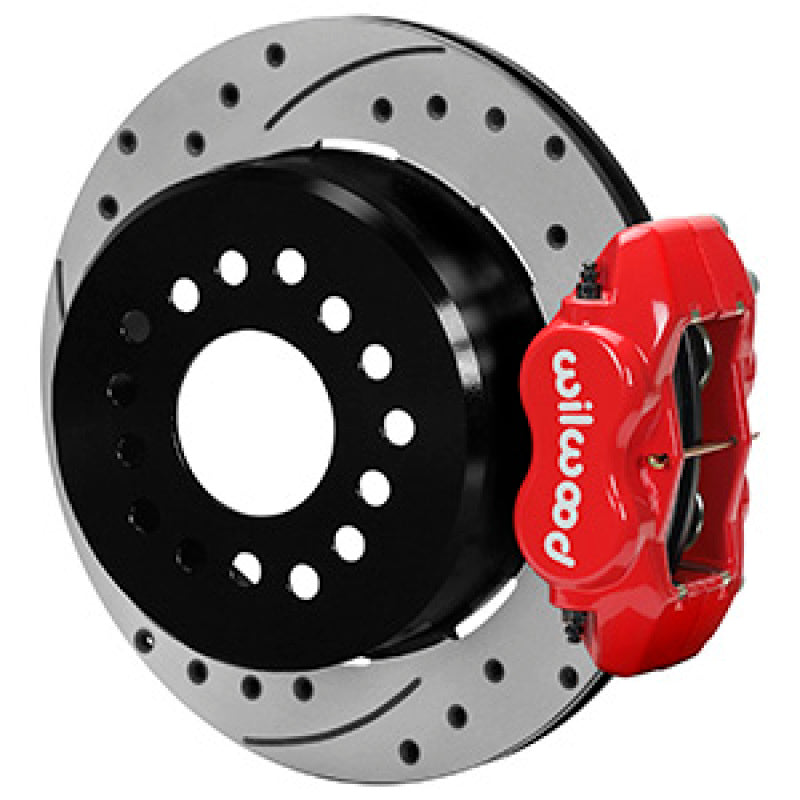 Wilwood Ford Explorer 8.8in Rear Axle Dynalite Disc Brake Kit 12.19in Drill/Slot Rotor Red Caliper
