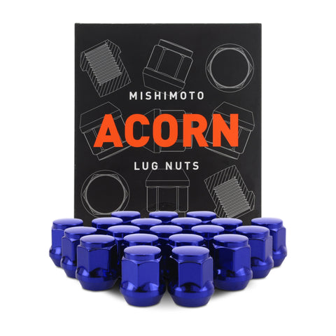 Mishimoto Steel Acorn Lug Nuts M12 x 1.5 - 20pc Set - Blue