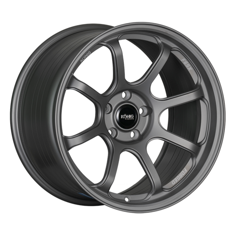 Konig Forged F6SX 17x9 4x100 ET45 Satin Grey Wheel (Knurled Bead)