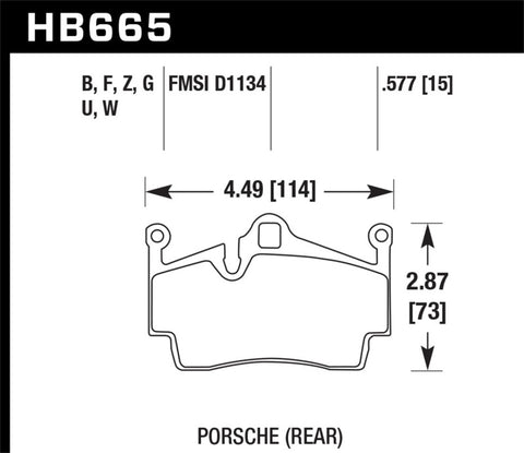 Hawk 17-20 Porsche 718 Boxster 2.0L Base Exc.Ceramic Composite Brakes Rear ER-1 Brake Pads