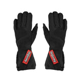 RaceQuip 356 Series 2 Layer Nomex Outseam Race Gloves SFI 3.3 / 5 All Black X-Large