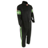 RaceQuip Green Trim SFI-1 JR. Suit - Kids Small