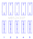 King Engine Bearings Nissan Sr20DE (Size +.026mm) Main Bearing Set