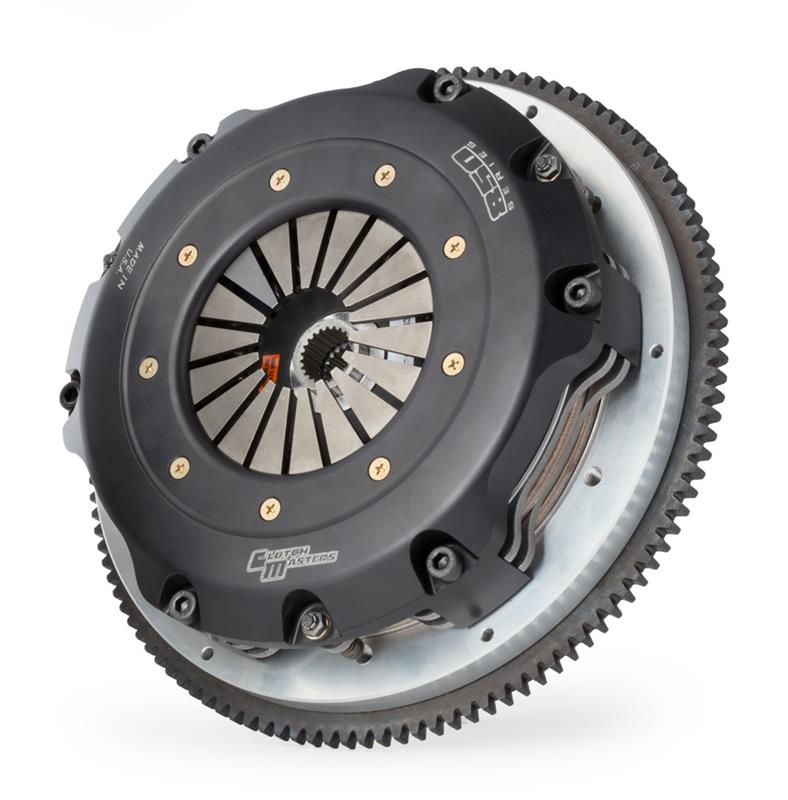 Clutch Masters 86-93 Supra I6 Turbo 8.5in Twin Disc Race Clutch Kit w/ Steel Flywheel & Slave Cyl