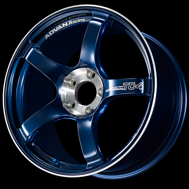 Advan TC-4 SE 18x8.0 / +45 Offset / 5x114.3 / 73mm Bore / Racing Indigo Blue and Diamond Cut