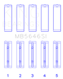 King Engine Bearings Toyota 1AZFE / 2 AZFE (Size +0.75mm) Crankshaft Main Bearing Set