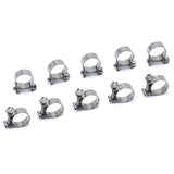 HPS #15 Stainless Steel 5/16 inch Fuel Injection Hose Clamps 10pcs Pack 13mm - 15mm