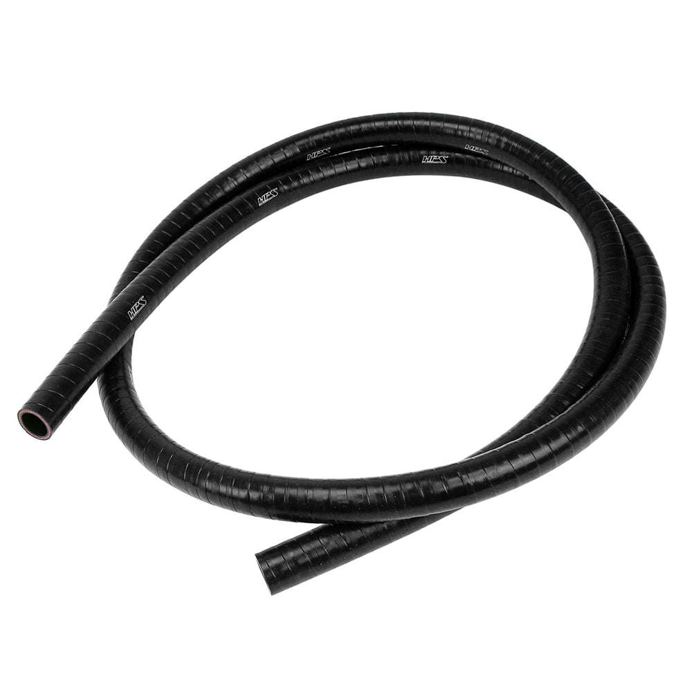 HPS 7/8 inch 22mm FKM Lined Oil Resistant High Temperature Reinforced Silicone Hose 9 Feet Black