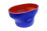 HPS Oval to Round Silicone Reducer Coupler Hose for Ford 60mm Throttle Body (M-9926-MSVT) to 3-1/2" Tubing, Blue