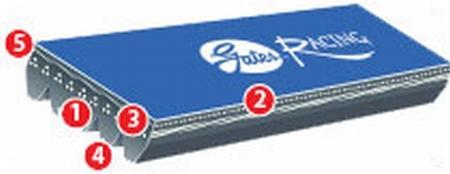 Gates 1994-1985 Nissan Maxima V6 3.0L Racing Performance P.S. & W.P. Belt