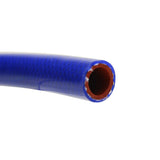 HPS 1/2" ID blue high temp reinforced silicone heater hose tubing, 10 feet roll, Max Temperature Rating: 350F, Bend Radius: 2-1/2"