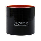 HPS 2-3/8 inch ID 4 inch Long High Temp 4-ply Reinforced Silicone Straight Coupler Hose Black 60mm ID 102mm Length