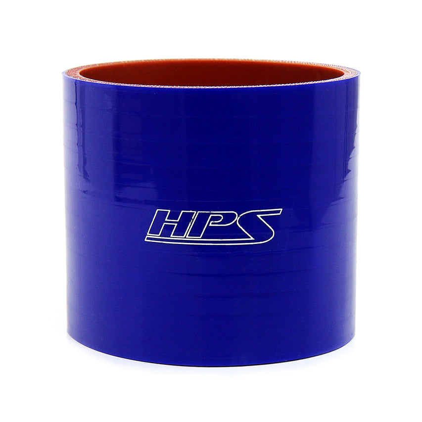 HPS 3 inch ID 3 inch Long High Temp 4-ply Reinforced Silicone Straight Coupler Hose Blue 76mm ID 76mm Length