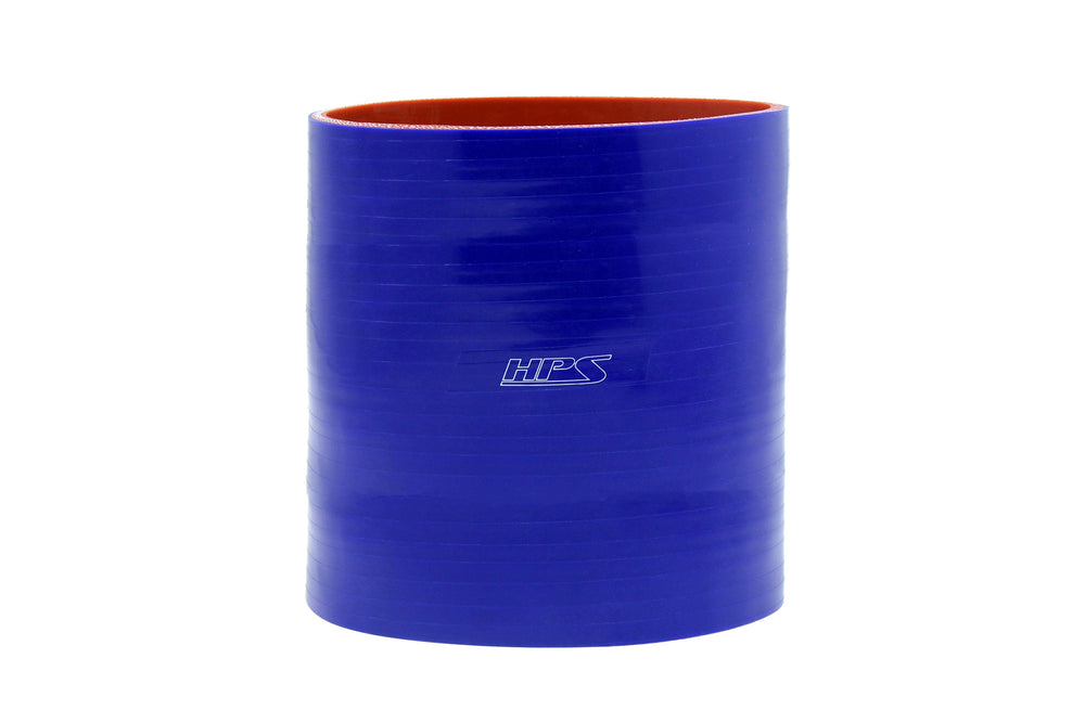 HPS 5 inch ID 9 inch Long High Temp 4-ply Reinforced Silicone Straight Coupler Hose Blue 127mm ID 229mm Length