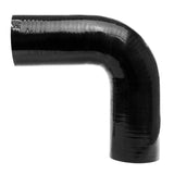 HPS 3/4 inch ID 10 inch Leg Silicone 90 Degree Elbow Coupler Hose High Temp 4-ply Reinforced Black 19mm ID