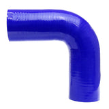 HPS 2-1/8 inch ID High Temp 4-ply Reinforced Silicone 90 Degree Elbow Coupler Hose Blue 54mm ID