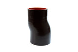 HPS 2.75 inch ID 6 inch Long High Temp 4-ply Reinforced Silicone Offset Coupler Hose Black 70mm ID 152mm Length