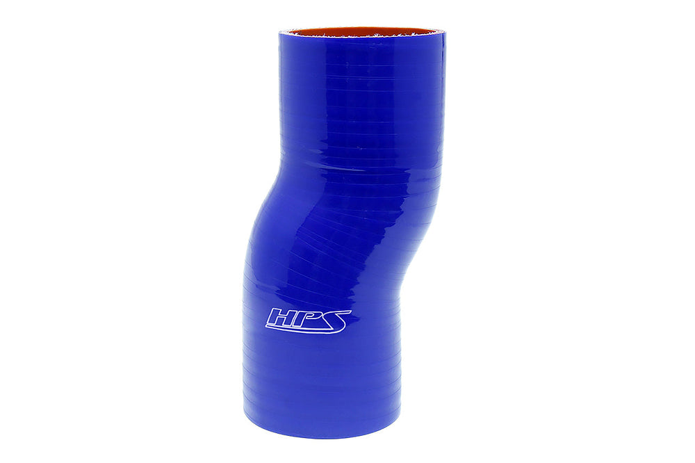 HPS 2 inch ID 6 inch Long High Temp 4-ply Reinforced Silicone Offset Coupler Hose Blue 51mm ID 152mm Length