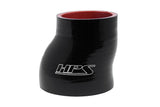 HPS 2.75 inch - 3 inch ID 3 inch Long High Temp 4-ply Reinforced Silicone Offset Reducer Coupler Hose Black 70mm - 76mm ID 76mm Length