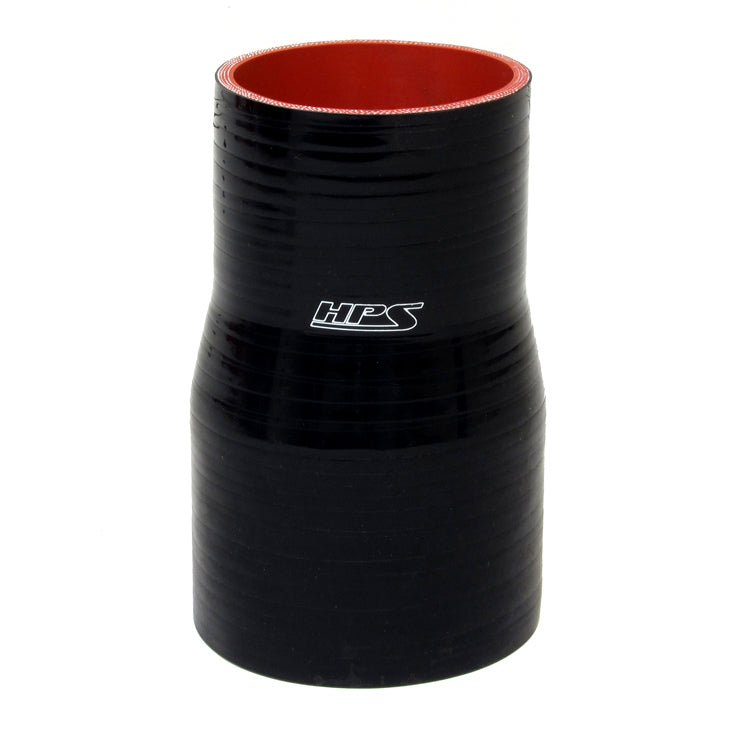 HPS 4.25 inch - 4.5 inch ID x 5 inch Long High Temp 4-ply Reinforced Silicone Reducer Coupler Hose Black 108mm - 114mm ID x 127mm Length
