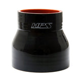 HPS 1.5 inch - 2 inch ID 3 inch Long High Temp 4-ply Reinforced Silicone Reducer Coupler Hose Black 38mm - 51mm ID 76mm Length