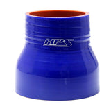 HPS 2 inch - 2.5 inch ID 3 inch Long High Temp 4-ply Reinforced Silicone Reducer Coupler Hose Blue 51mm - 63mm ID 76mm Length