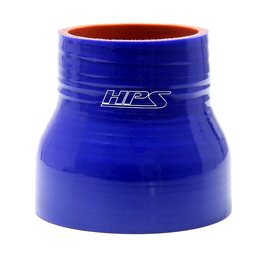 HPS 1-1/8 inch - 1-7/8 inch ID 3 inch Length Silicone Reducer Coupler Hose High Temp 4-Ply Reinforced Blue 28mm - 48mm ID 76mm Long