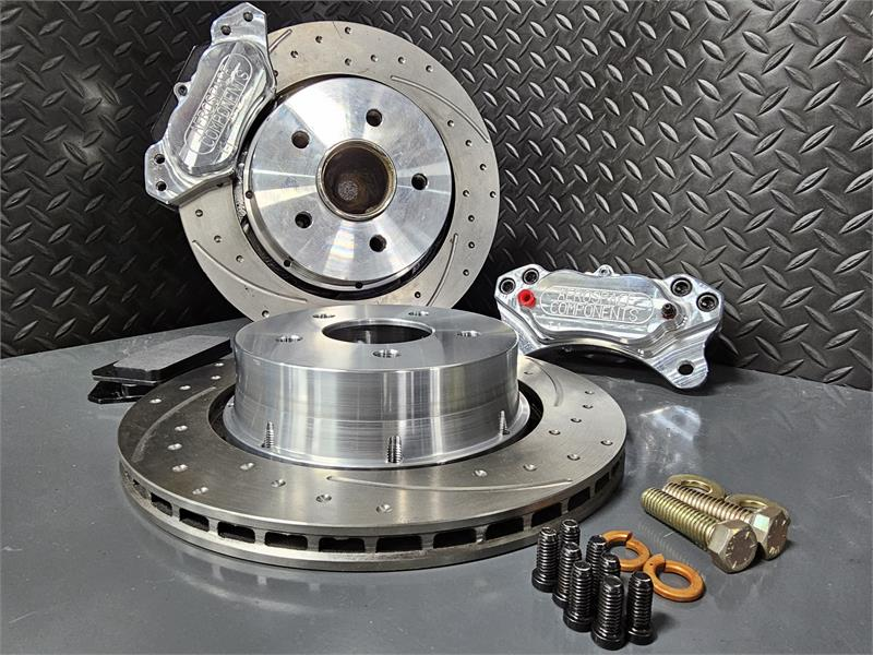 4 Piston Pro Street Dimpled and Slotted Front Brake Kit Toyota Supra MK5 2019-2023