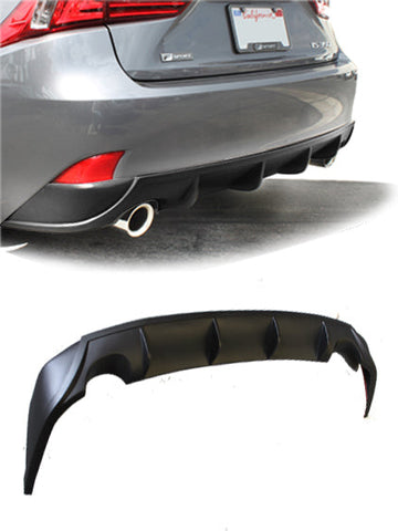 Lexus IS250, IS350 Rear Diffuser Matte Black For 14-2016 Lexus IS250, IS350 Stillen