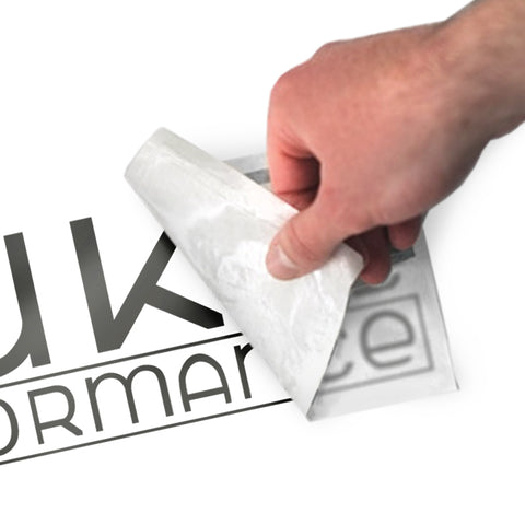 2pc Nuke Performance Sticker 20cm, Silver