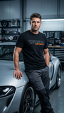 Tuner T-Shirts - Black w/ Orange Logo (Small)