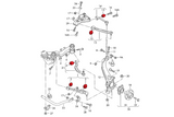 Full Front Polyurethane Wishbones Bushings  Kit - Audi - Track hardness