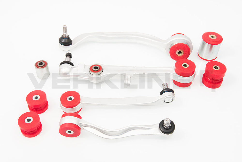 Full Front Polyurethane Wishbones Bushings Kit - Audi - Street Hardness