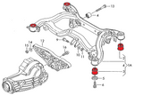 Rear Aluminium Subframe Bushings Audi B6/B7