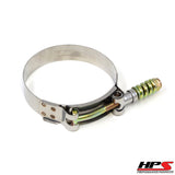HPS Stainless Steel Spring Loaded T-Bolt Clamp Size 92 for 3.5" ID hose - Effective Size: 3.75"-4.06"