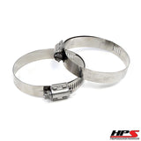 HPS Stainless Steel Worm Gear Liner Clamp Size 60 2pcs Pack 3-5/16 inch - 4-1/4 inch 84mm-108mm