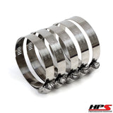 HPS Stainless Steel Worm Gear Liner Clamp Size 60 5pcs Pack 3-5/16 inch - 4-1/4 inch 84mm-108mm