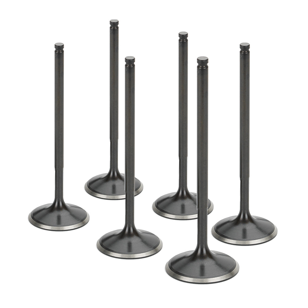 Set of 6 Stainless Steel Black Nitride Intake Valves for a VW / R32 VR6 | Supertech Performance Engine Valves