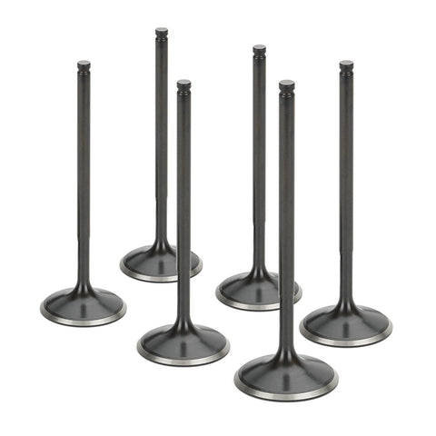 Set of 6 Stainless Steel Black Nitride Intake Valves for a VW / R32 VR6 | Supertech Performance Engine Valves