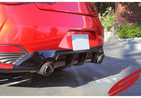 Infiniti Q60 3.0t Cat-Back Exhaust System Carbon Tips 17-22 Infiniti Q60 3.0t Stillen