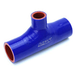 HPS 2.5 inch ID 1 inch ID branch Blue Silicone Coupler Blow Off Valve T Hose Tee Adapter