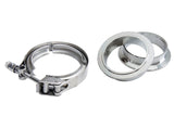 HPS Stainless Steel 2-1/2" V Band Clamp Kit, Stainless Steel Flanges, Quick Release
