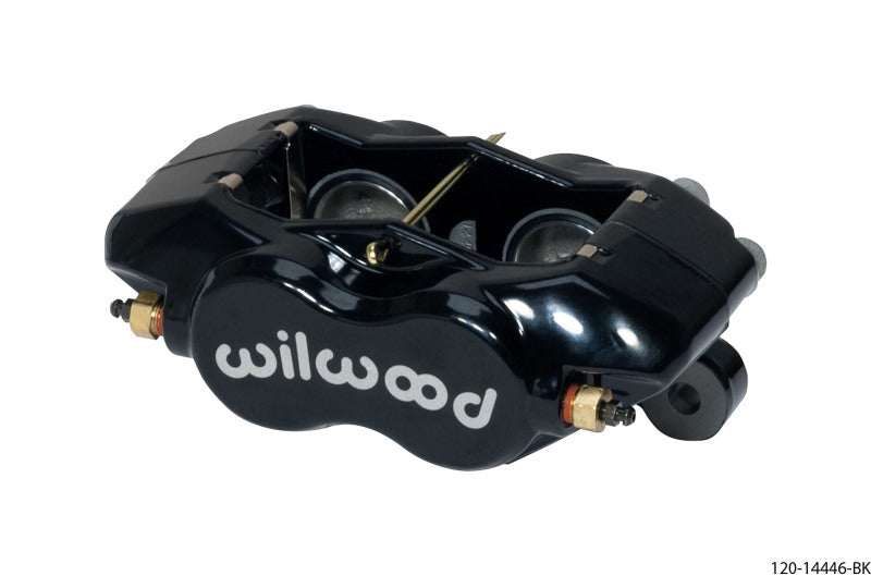 Wilwood Caliper-Forged Dynalite w/Dust Seal-Black 1.38in Pistons .81in Disc