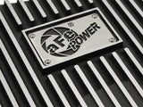 aFe Power Transmission Pan Black Machined 11-14 Ford 6R140 Trucks V8 6.7L (td)