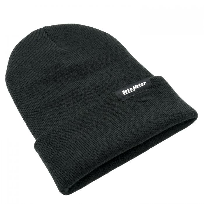 HAT, KNIT, BLACK, FOLD CUFF, 'AUTOMETER'