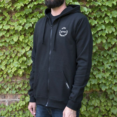 ZIP HOODIE, ADULT LARGE, BLACK, 'VINTAGE'