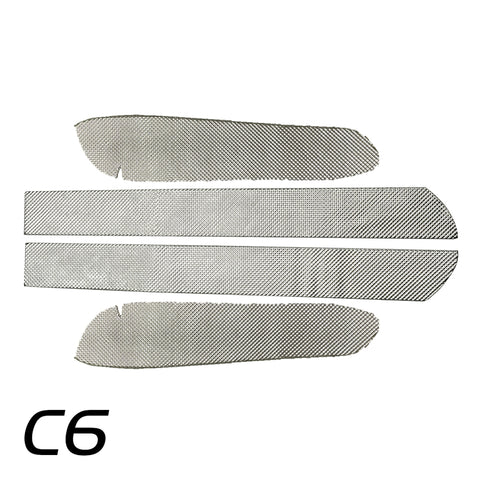 Corvette C6 Transmission Tunnel Side Shields Kit (4-pc + Roller)