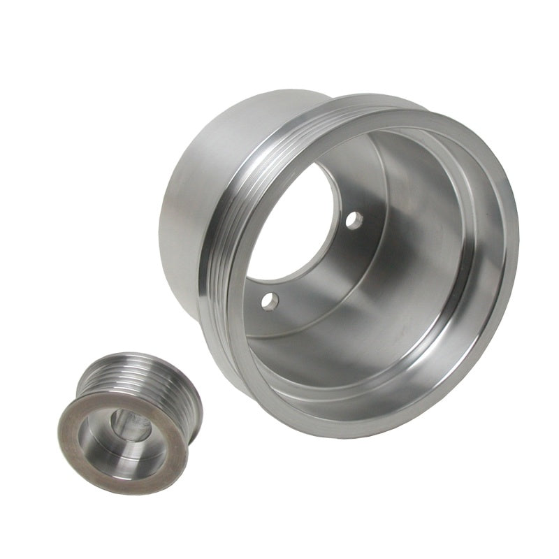 BBK 94-98 Mustang 3.8 V6 Underdrive Pulley Kit - Lightweight CNC Billet Aluminum (2pc)