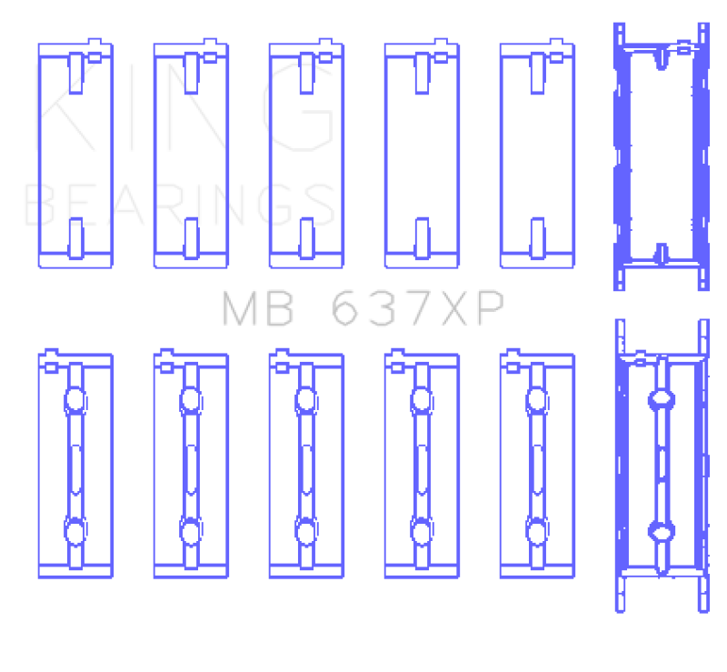 King Engine Bearings BMW S85B50A Crankshaft Performance Main Bearings (Size STDX)